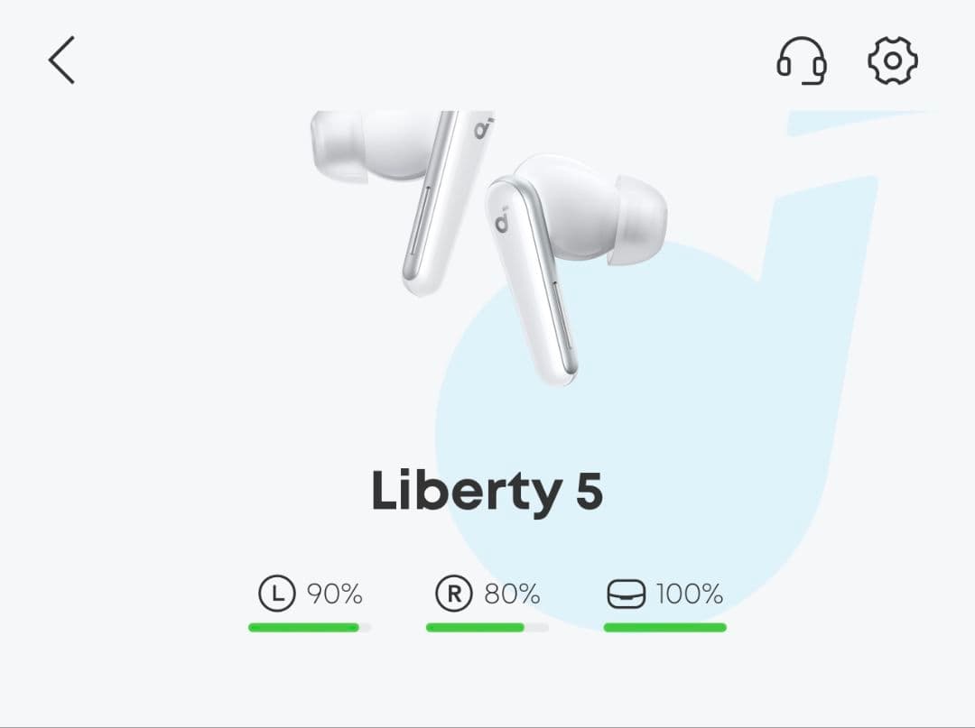Liberty 5 ワイヤレスイヤホン ホワイト
