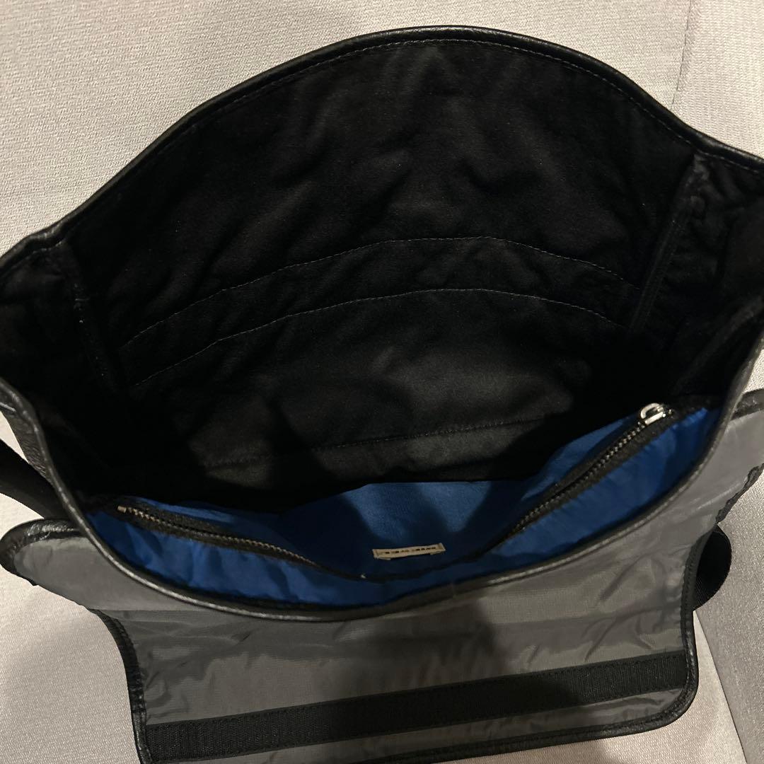 【超美品】DIESEL ディーゼル レザーメッセンジャーバッグ メタルロゴ 古着