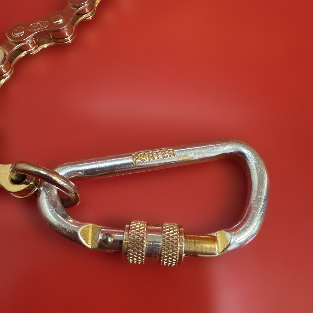 PORTER ポーター バイシクルチェーンショート ゴールド ウォレットチェーン