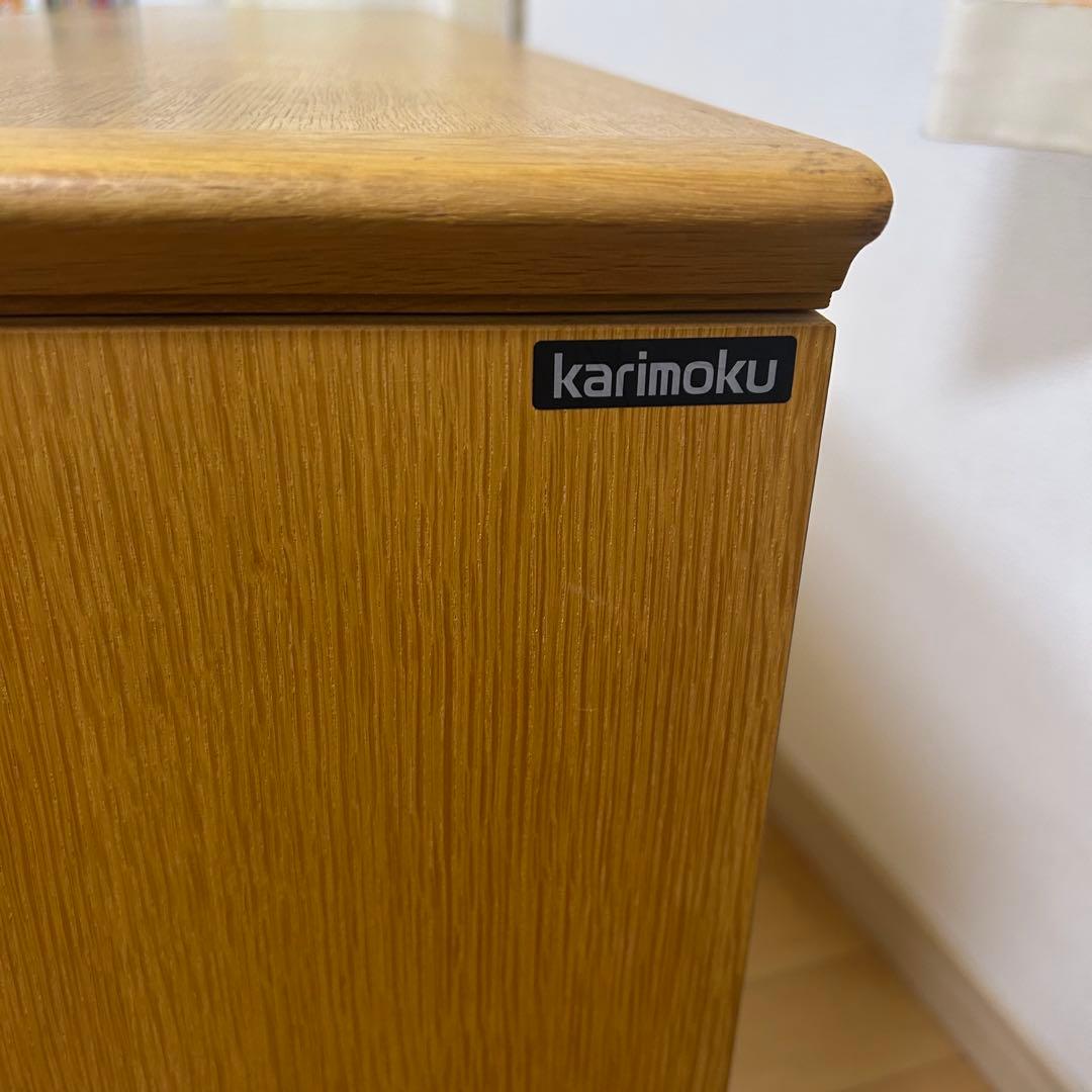 希少　カリモク　サイドボード　引き出し3つ　デスク　karimokuオールド