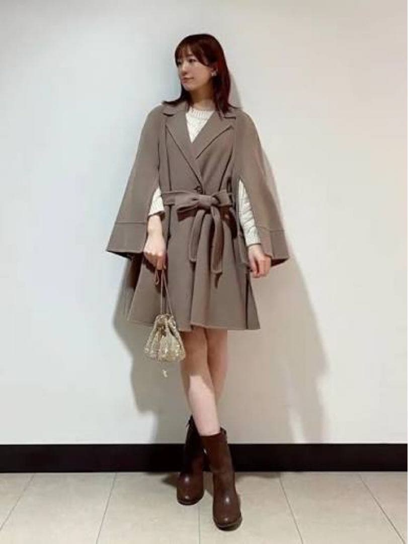 【紙タグ付き】リバーフレアコート キャメル 1