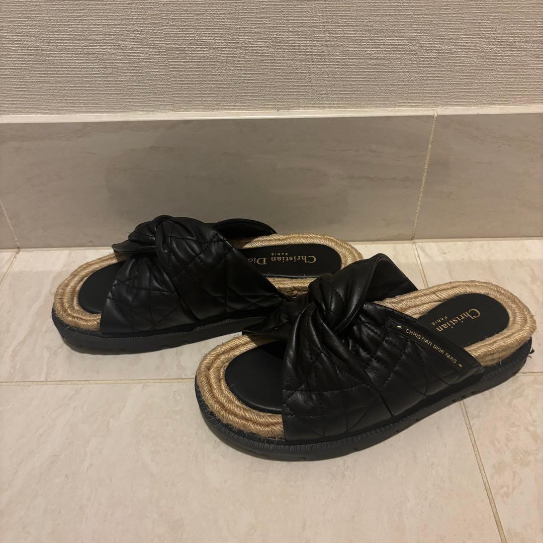 【美品】Dior ディオール サンダル カナージュ ツイスト　24.5/38.5