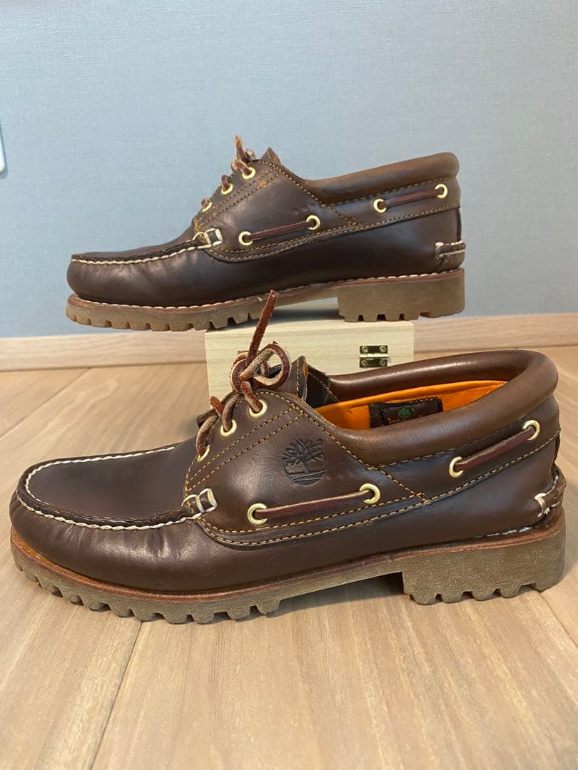 Timberland ブラウン モカシン　デッキシューズ　革靴