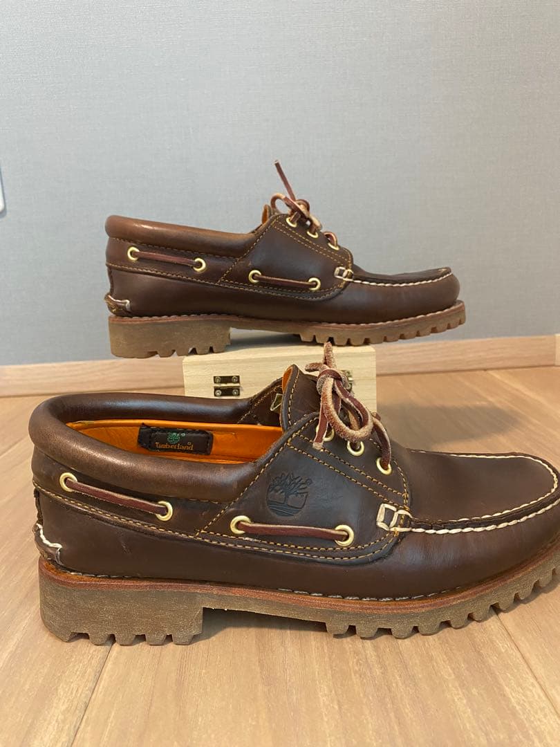 Timberland ブラウン モカシン　デッキシューズ　革靴