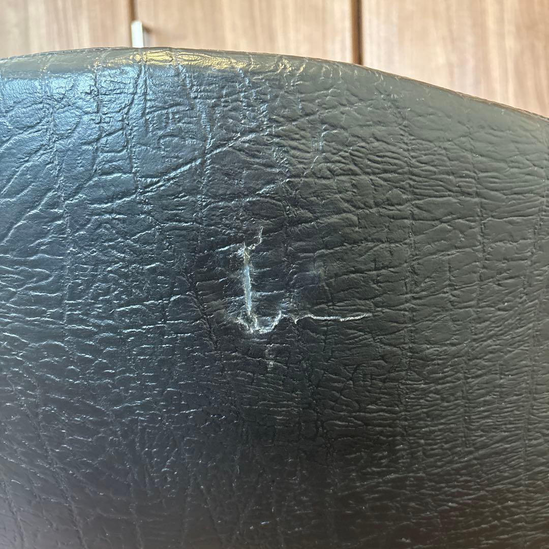 ビンテージ　1人掛けソファ　ブラックレザー