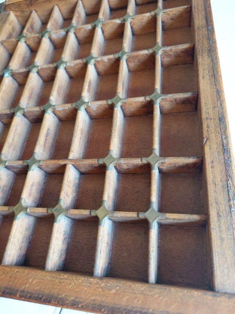 プリンタートレイ　ディスプレイトレイ　イギリスビンテージ　木製