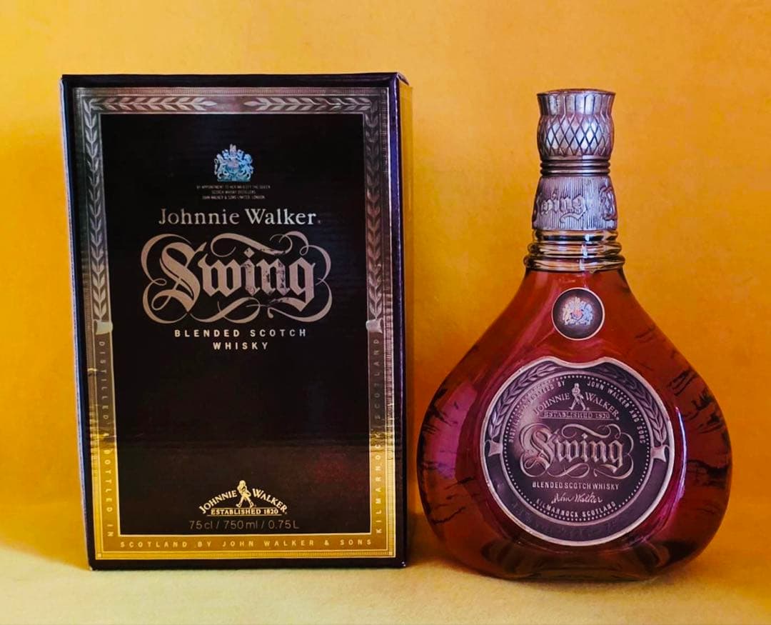 80s未開封品JonnieWalkerジョニーウォーカー古酒スウィング箱スコッチ