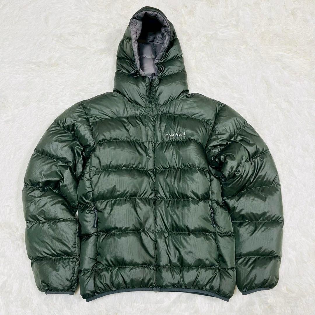 モンベル　ライトアルパインダウンパーカM　ダークグリーン　スタッフバッグなし廃盤