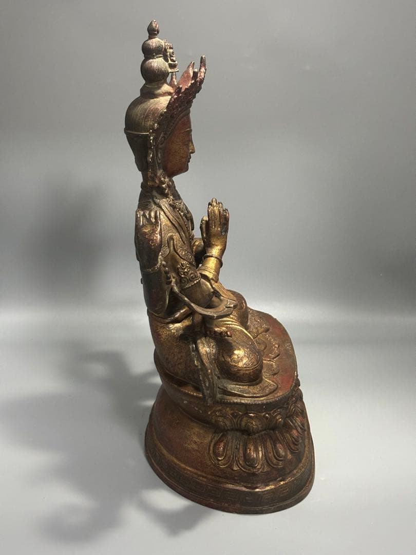 (期間セール)仏教古美術 純銅静座観音 四腕観音仏像文化遺産 文化財仏像伝承