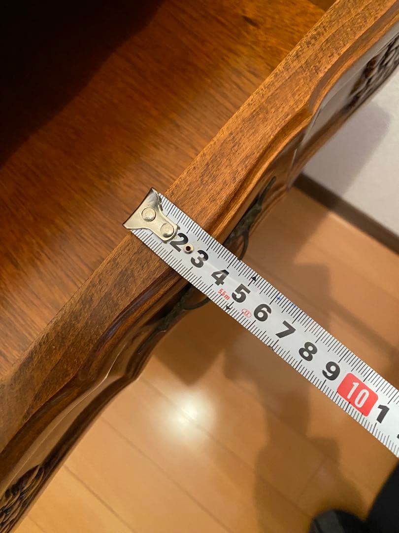 猫脚　美品　ブラウン木製キャビネット