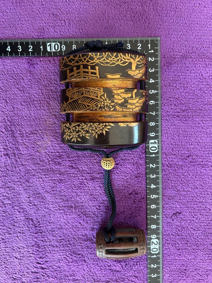 印籠 山水風景 根付 薬入れ 小物入れ