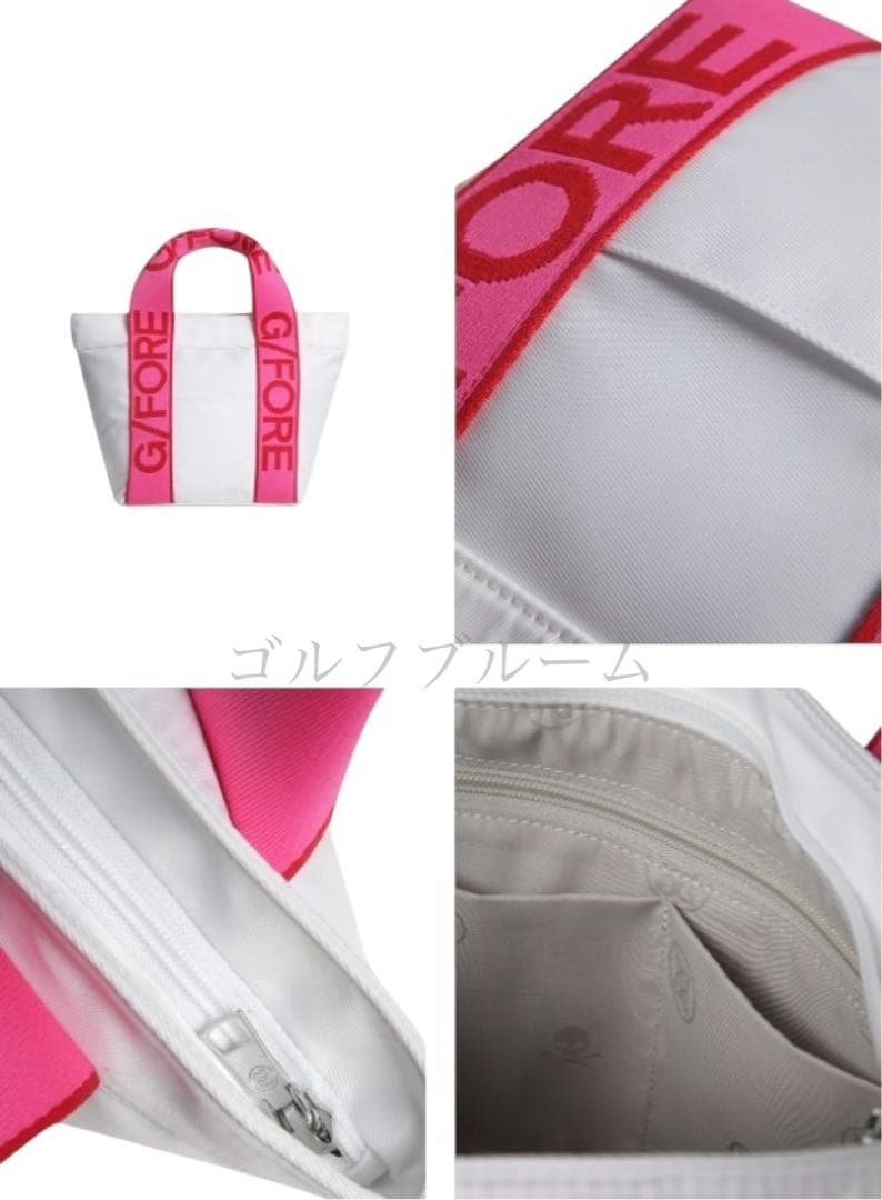 新品未使用☆新作☆G/FOREジーフォア　トートバック　ホワイト×ピンク