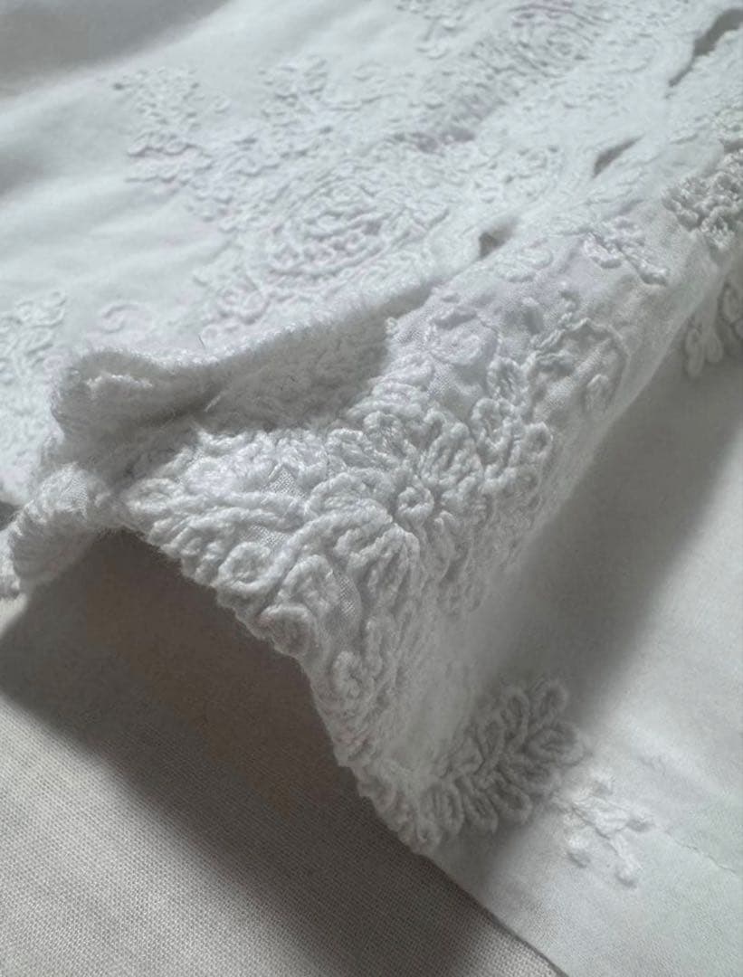 mizuiro ind レーススタンドカラーワイドシャツ