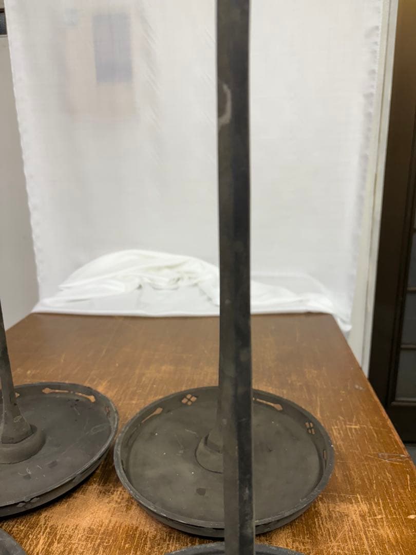 燭台　一対二本　アンティーク　骨董 レトロ まとめて4本