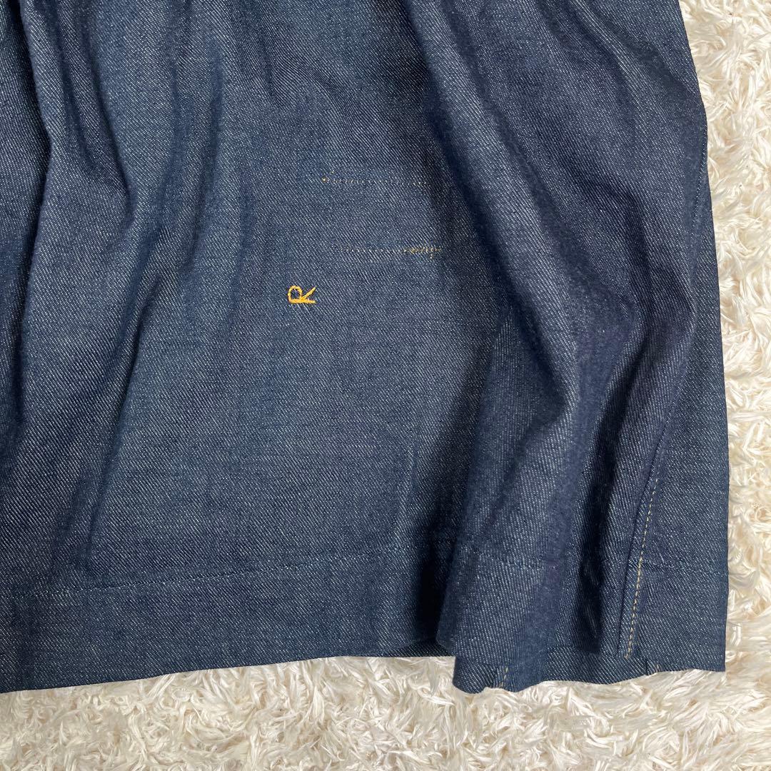 45R プチデニムのスモックブラウス デニム トップス FREE SIZE