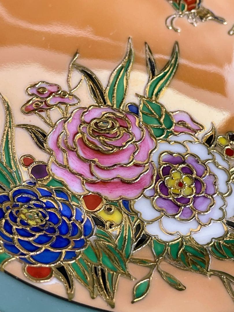 オールドノリタケ ラスター彩 ２枚セット 蝶 バラ 縁金盛り 小皿 プレート