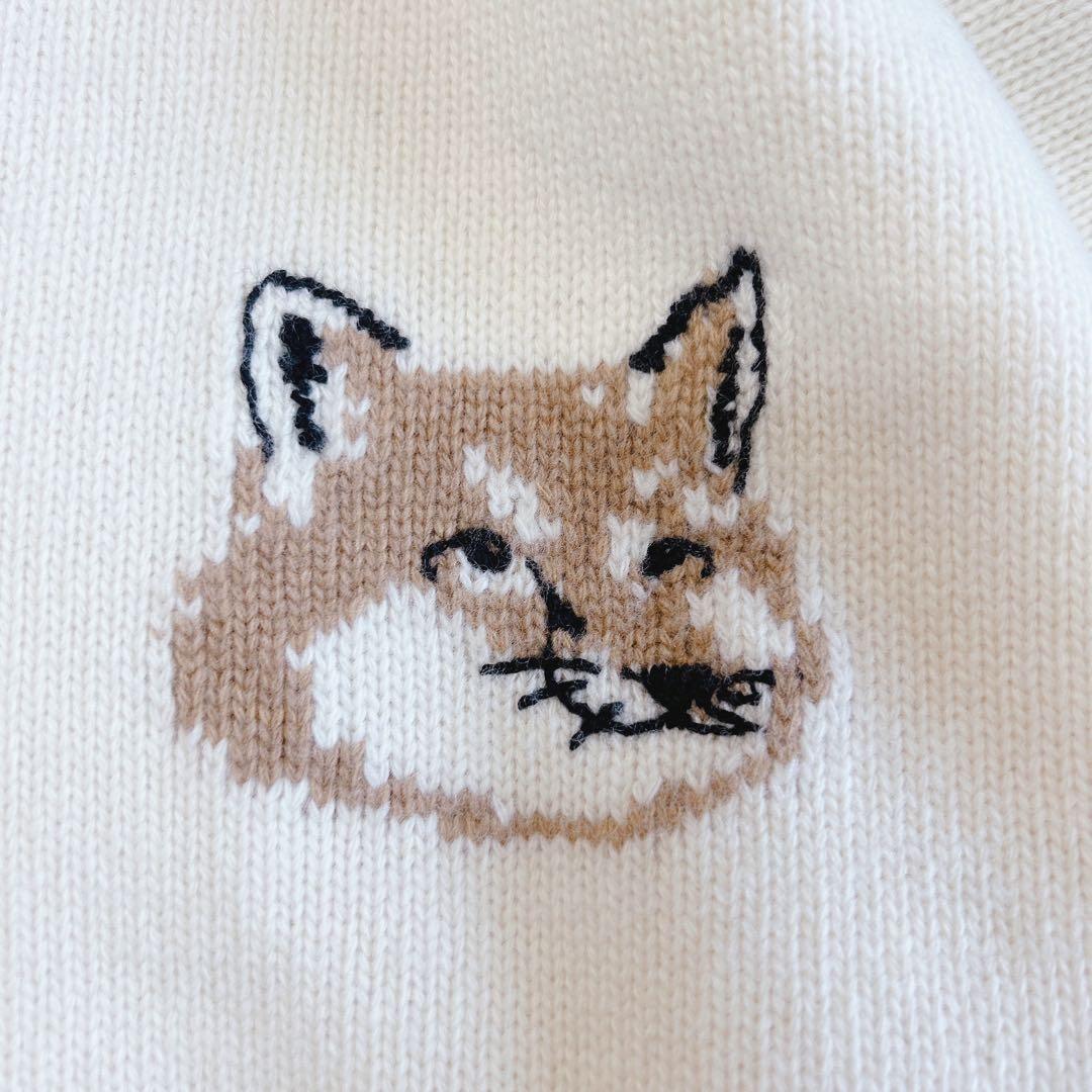 メゾンキツネ ハイネック プルオーバー ニット フォックスヘッド L
