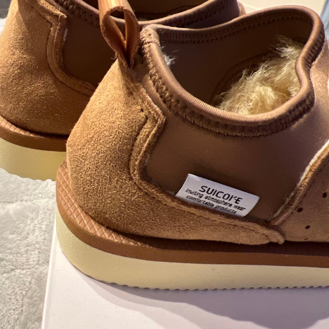 ブラウン スエード ムートンブーツ　スイコック