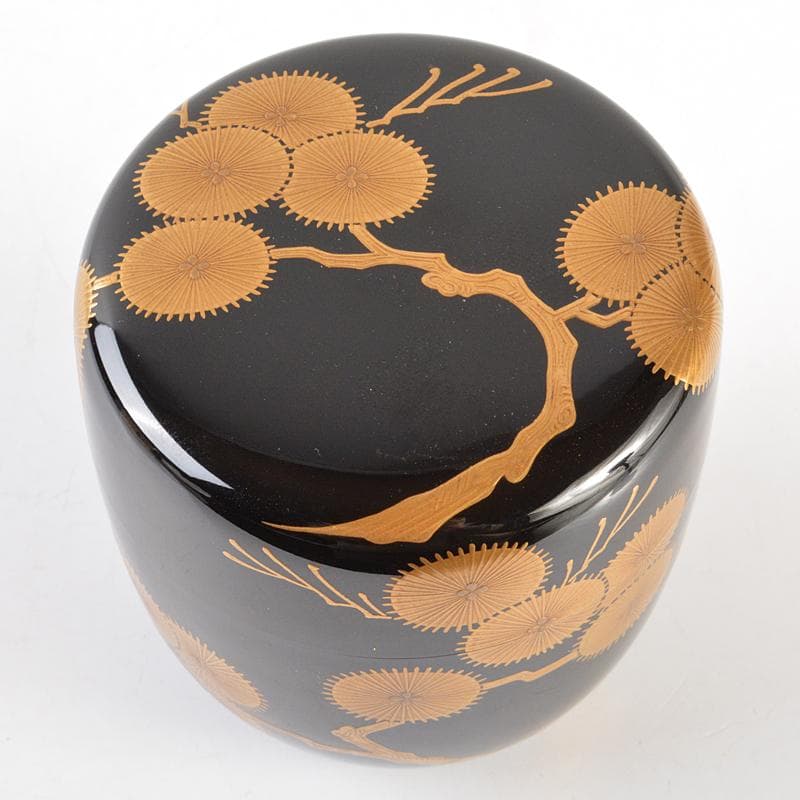 茶道具　平安表正(伊藤表正)作　中棗　共布　堀内宗完(兼中斎)　D　R7240