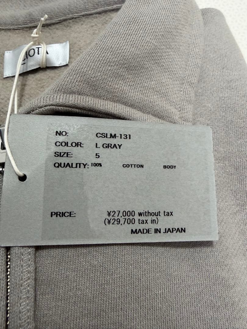 CIOTA シオタ ハーフジップ スウェット