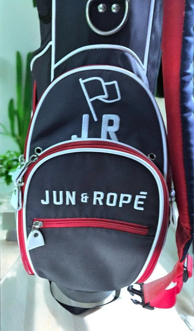 送料無料/美品JUN & ROPE スタンド式キャディバッグ NAVY