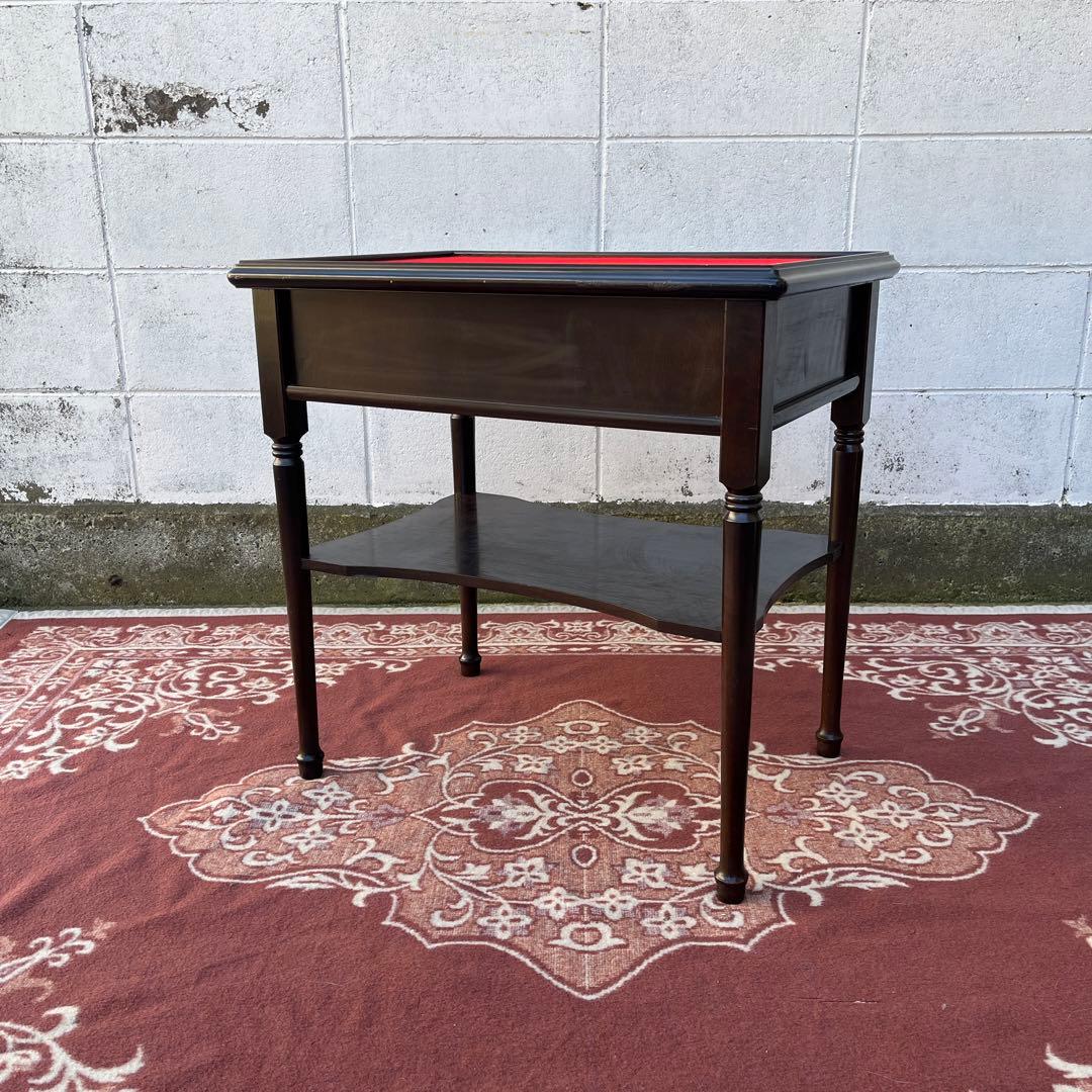 古家具ビンテージ品◾️起立木工 天板フェルト張り ディスプレイ台 飾り台 テーブル