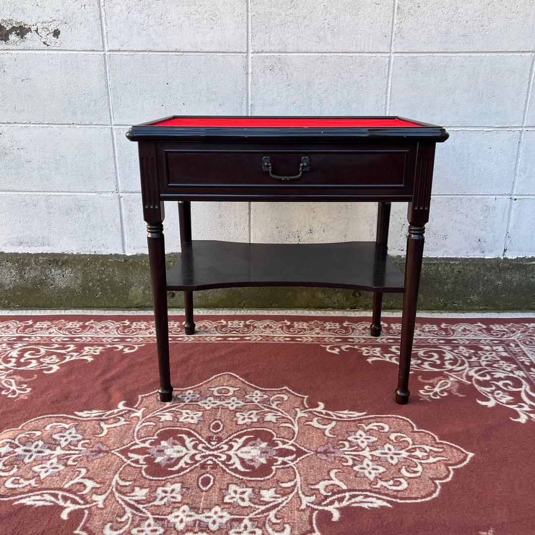 古家具ビンテージ品◾️起立木工 天板フェルト張り ディスプレイ台 飾り台 テーブル
