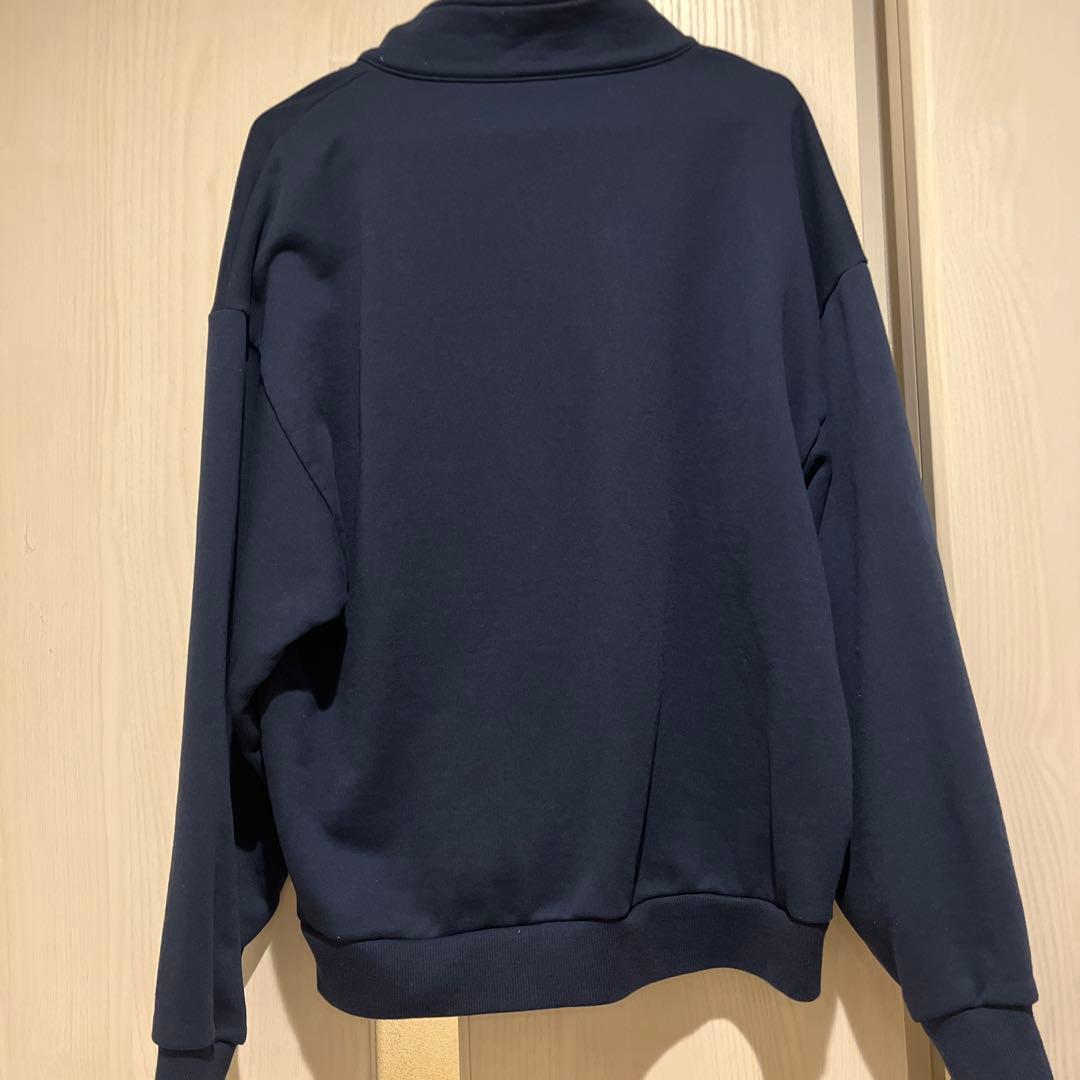 alo ネイビー ハーフジップ トレーナー美品