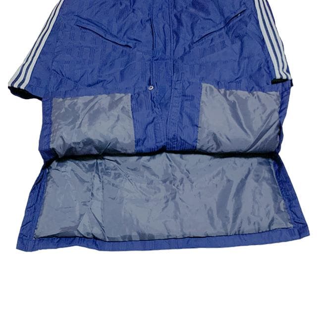 美品✨adidas ベンチコート ネイビー M 刺繍ロゴ ダウン フェザー