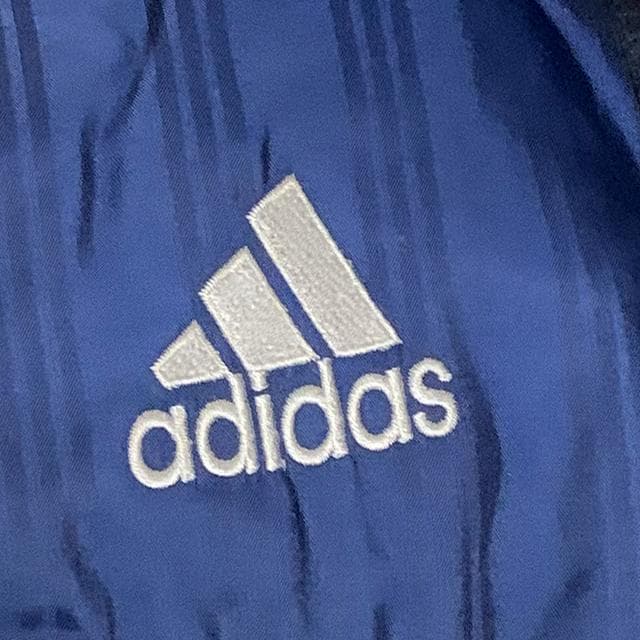 美品✨adidas ベンチコート ネイビー M 刺繍ロゴ ダウン フェザー