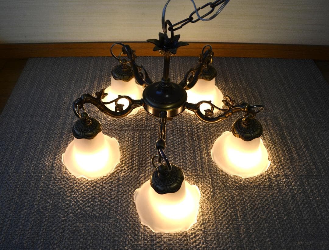 【美品】大塚家具 BRA-1419／5 シャンデリア 約6〜8畳用