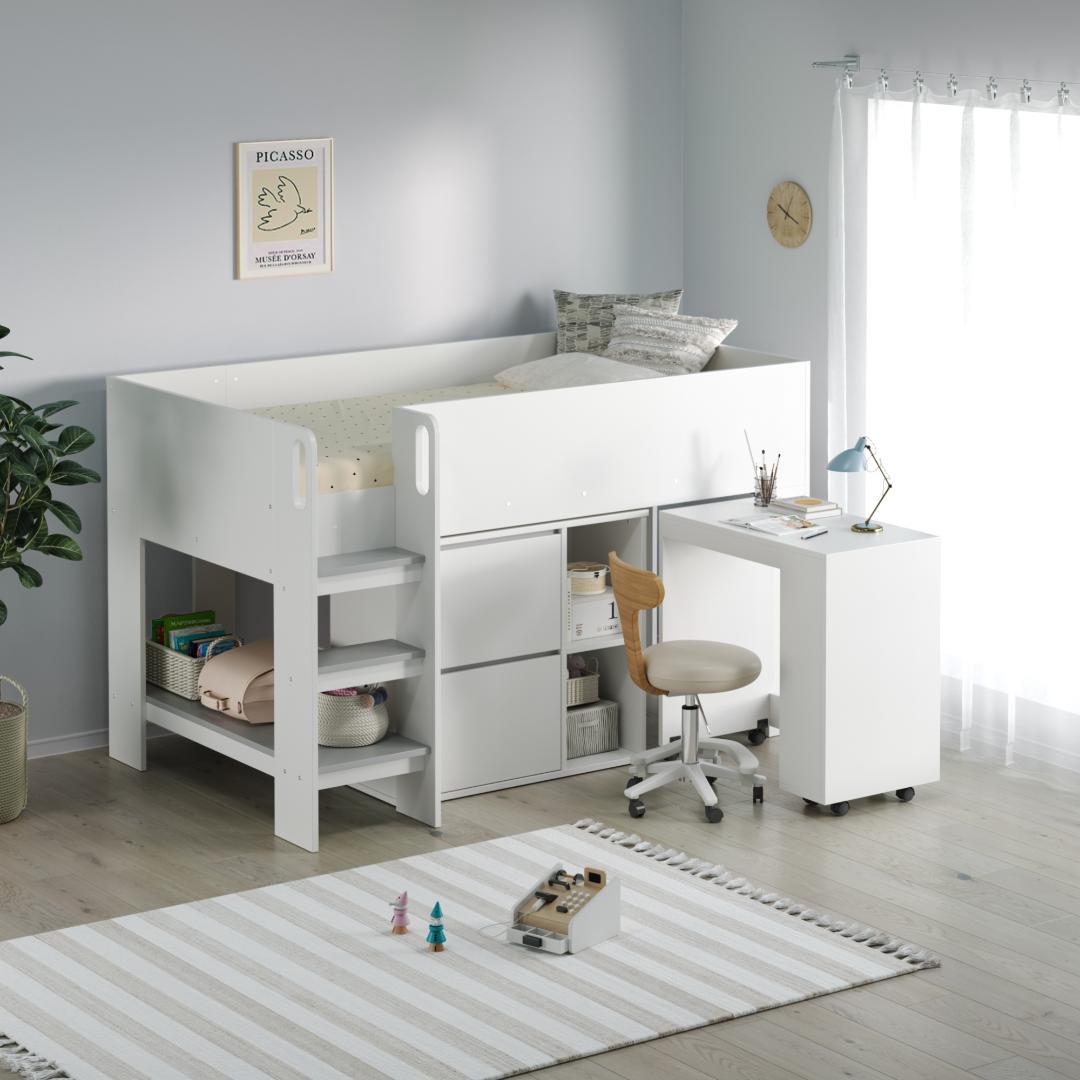 システムベッド 3点セット 分離可能 高さ120cm シングル ロータイプ