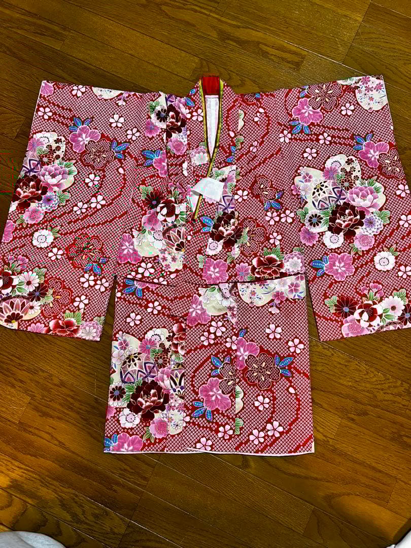 (中古品)七五三 着物 3歳 女の子 被布セット ひな祭り 販売 購入