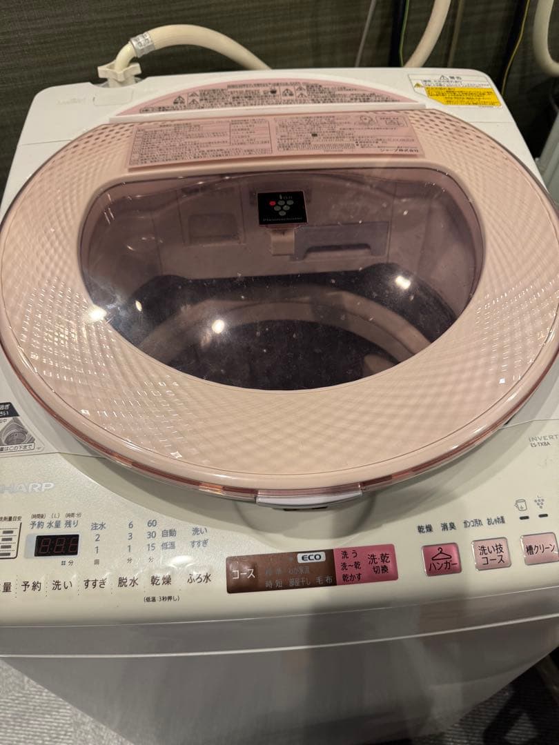 SHARP全自動洗濯機　美品8kg（1874）