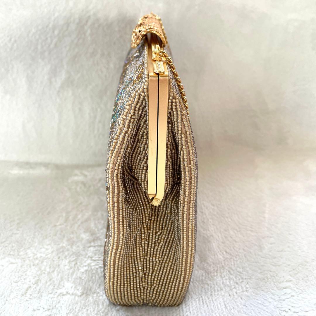 二重糸本刺繍ビーズバック.卒業.入学式 結婚式　パーティーバック　高島屋