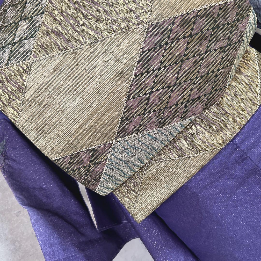 訪問着フルセット　大島紬　着物　正絹　究極のシャレ着　銀通し　辻ヶ花　未使用