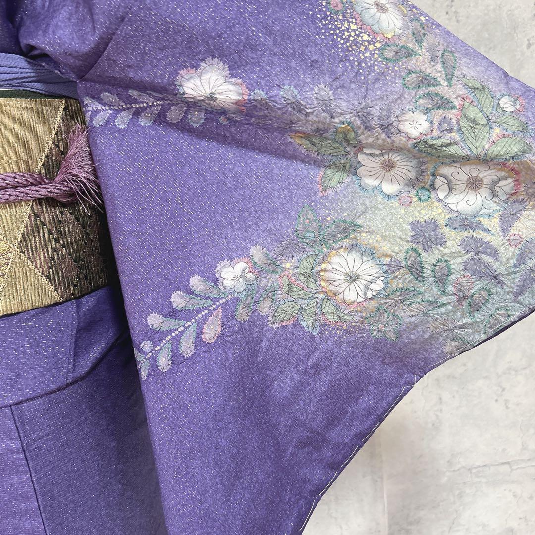 訪問着フルセット　大島紬　着物　正絹　究極のシャレ着　銀通し　辻ヶ花　未使用