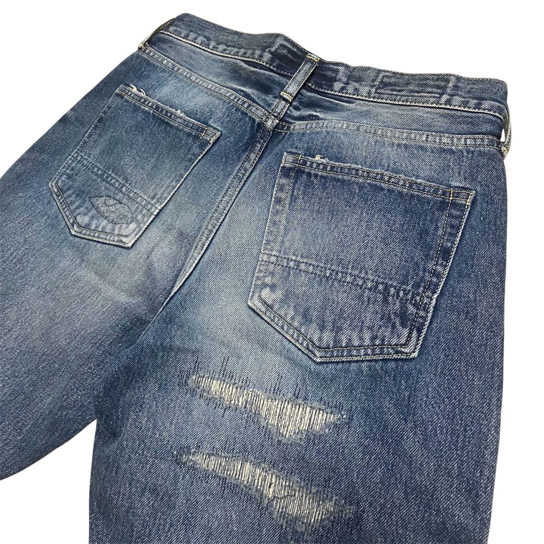 FDMTL ファンダメンタル 刺し子 加工デニム パンツ Fundamental