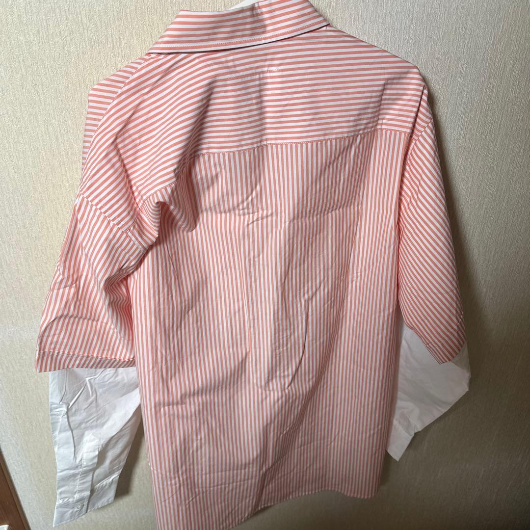MM6 Maison Margiela オレンジストライプシャツ