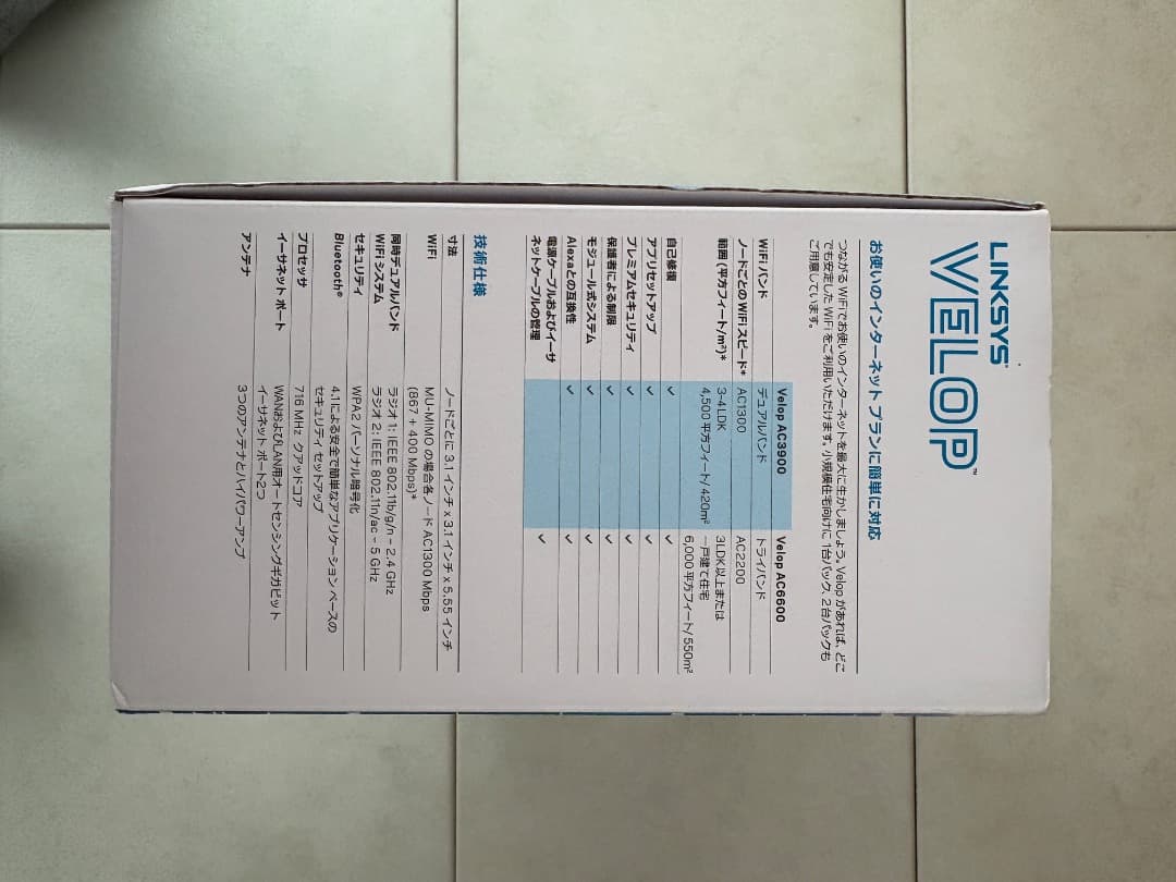 LINKSYS VELOP AC3900 無線LANルーター