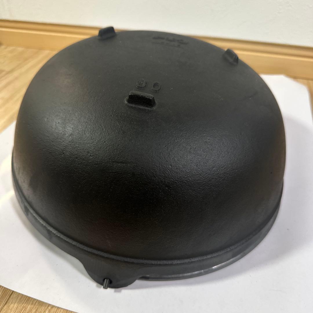 日本製　桑名鋳物　鉄鍋　特大　直径30cm 内側ホーロー仕上げ　やまが鍋　中部