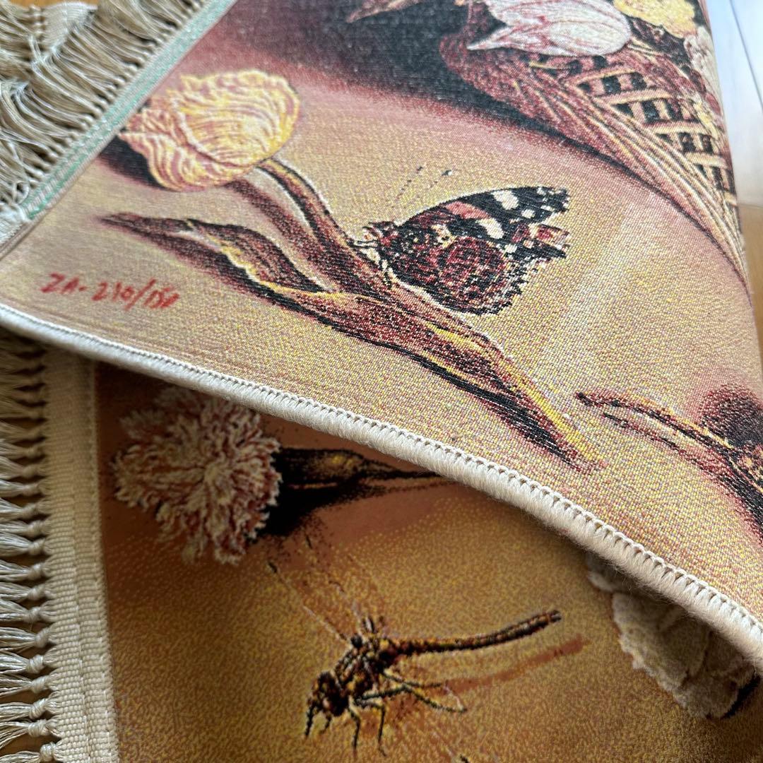 【新品未使用】絵画風絨毯　カーペット　玄関用　花　玄関　廊下　絵画　イラン