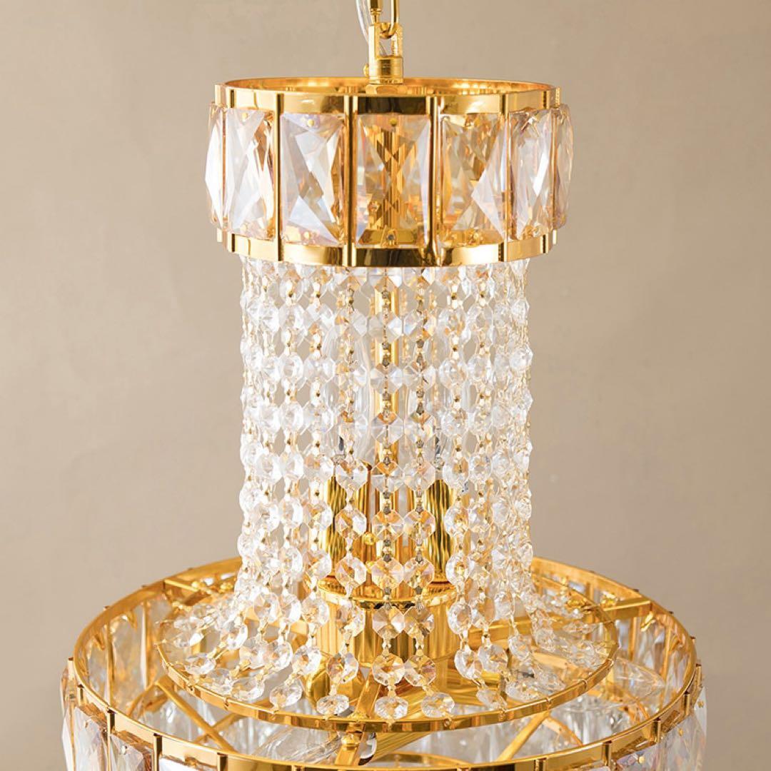 モダンガラス シャンデリア［Martina　マルティーナ（5灯）