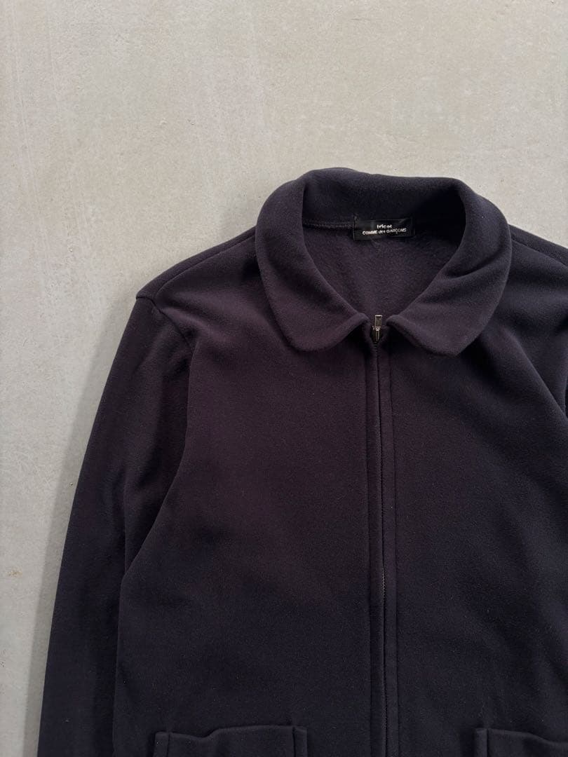 tricot COMME des GARÇONS ジップアップ フリース 丸襟
