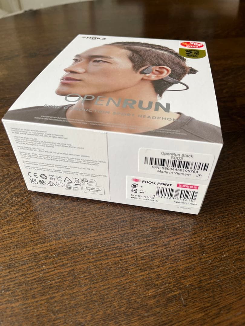 SHOKZ OPENRUN 骨伝導イヤホン ブラック