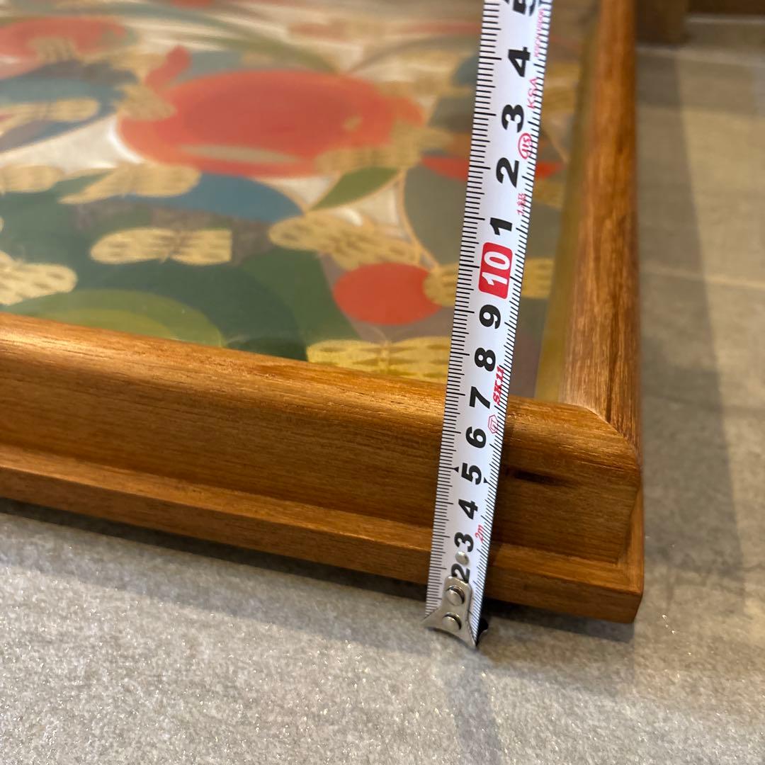 日本画　重要無形文化財　蝶　漆　金箔　安本一夫