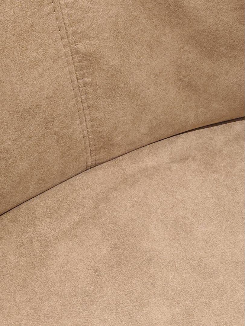 360°回転式ダイニングチェア1脚　レザー調ファブリックWH/VBE