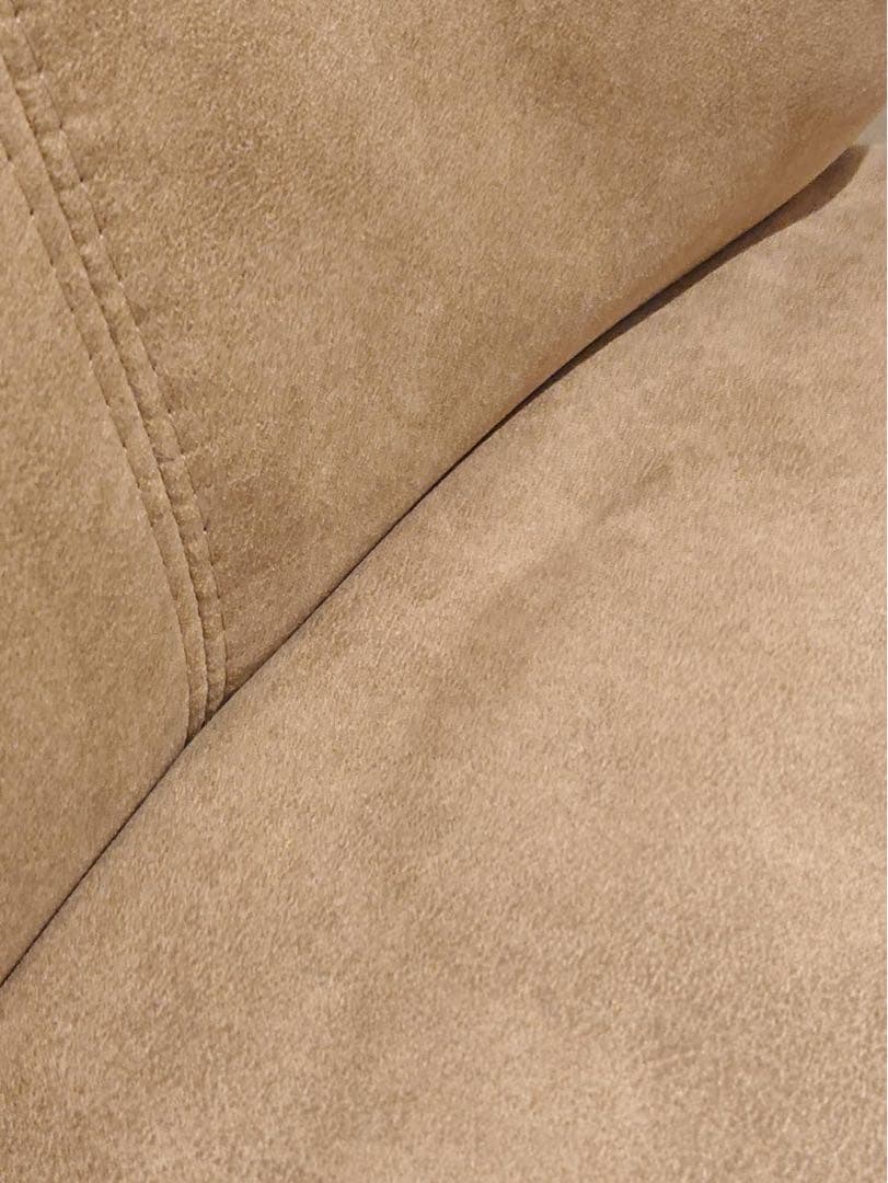 360°回転式ダイニングチェア1脚　レザー調ファブリックWH/VBE