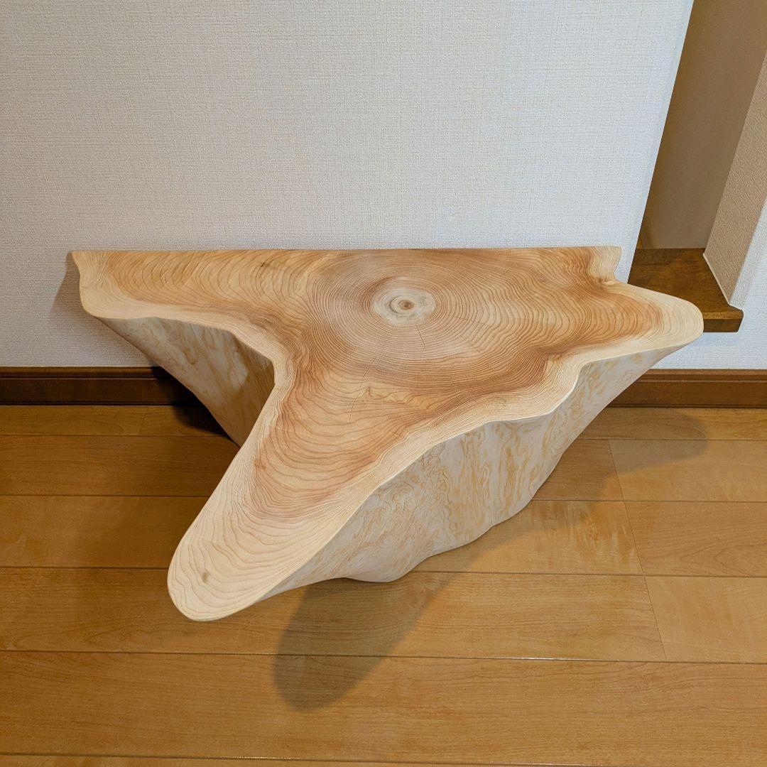 まな　天然檜　切り株　椅子　スツール　テーブル　高さ約25㎝