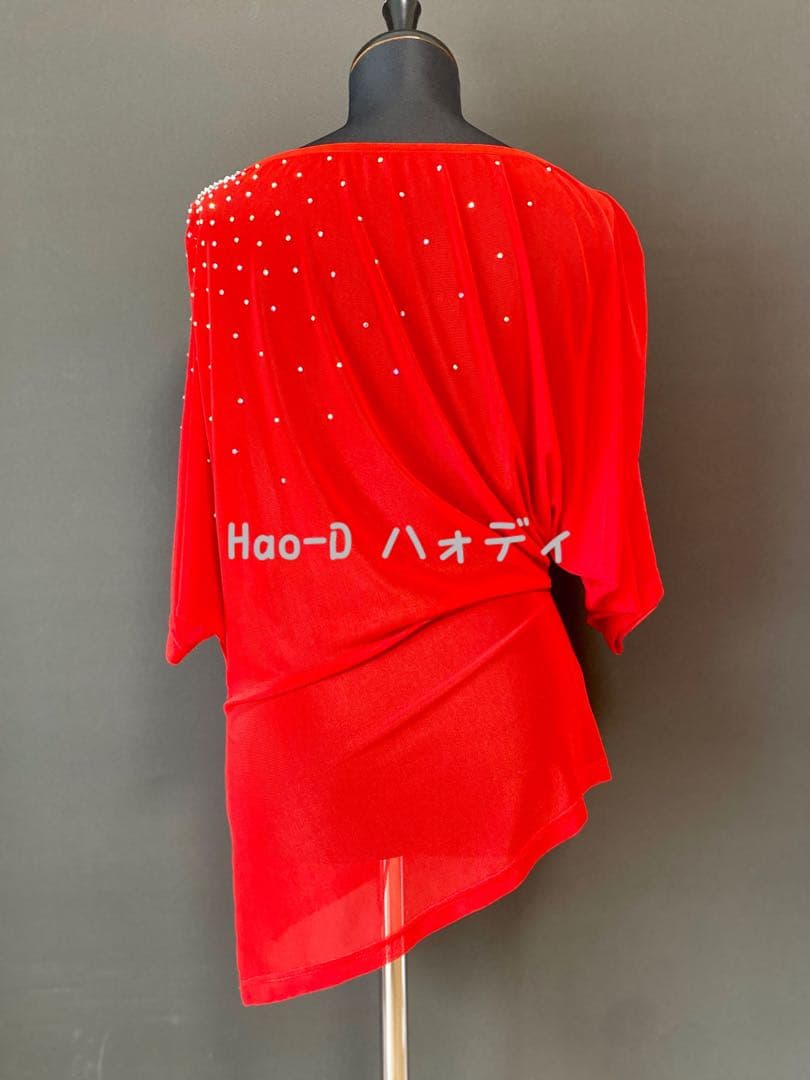 社交ダンス★新品同様★衣装★レッスンウェア★豪華ストーン装飾★トップス